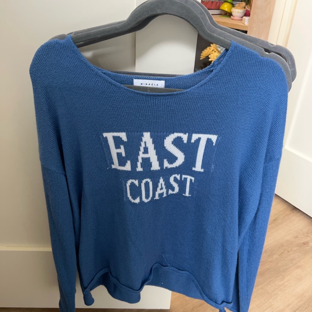 Miracle Blue Knit with 'East Coast' Design